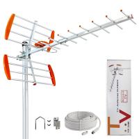 China DVBT T2 High Gain Hdtv Digital Indoor Antenna , Uhf Hdtv Antenna 15dBi on sale