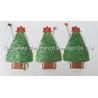 Christmas Tree Shaped Flashing LED Module , Fiber Optic greeting card sound