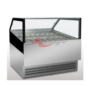 China Deep Freezer Food Display Showcase - Gelato Cases 12 / 16 Pieces 5L Pan supplier