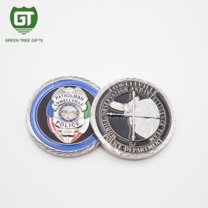 3D effects Police challenge Coin with silver plating challenge coin