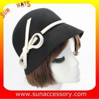 China Vintage hot sale cloche hats for ladies,100% Australia wool felt hats for women on sale
