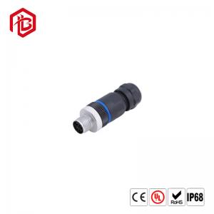 China M12 Connector Waterproof IP67 Square Flange Male 2/3/4/5Pin Panel Mounted Socket Connector supplier