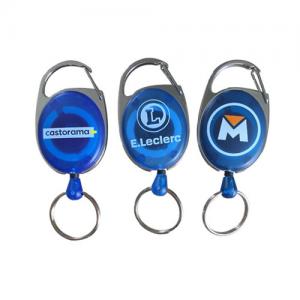 China Custom Retractable Badge Holder ID Badge Reel With Hook And Split Ring supplier