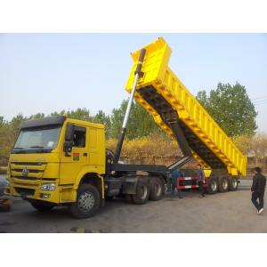 China 3 Axles 50 - 70T Sinotruk CIMC 45cbm Tipper Dump Truck Trailer For Bauxite Ore Loading supplier