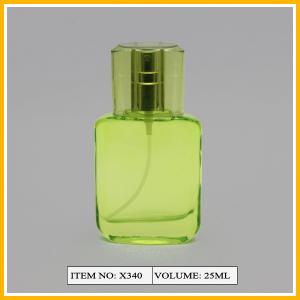 China Elegant Hand-made Art Glass Perfume Bottles 25ml Light Green supplier