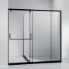 China Forme de ventilateur Deux portes coulissantes Cabine de douche avec verre trempé et demande personnalisée wholesale