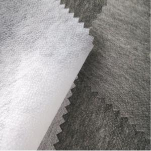 China Adhesive GAOXIN Polyester Stocklot Nonwoven Fusible Interlining for Shirts supplier