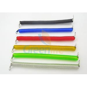 Extendable Colored Steel Wire Coiled Security Tethers With Terminal 2PCS
