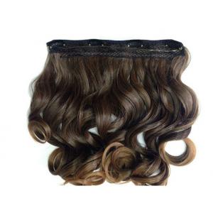 China Heat Friendly Natural Curly Hair Wigs Double Weft Clip In Hair Extensions supplier