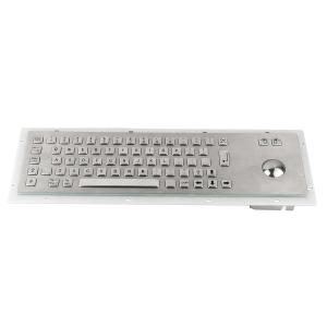 China IP65 vandal proof kiosk industrial metal keyboard with trackball mouse, industrial keyboard supplier