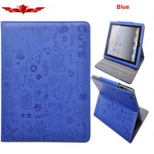 Elegant Embosed Ipad 1 Ipad Air PU Leather Cover Cases Support Smart Sleep/Wake Up
