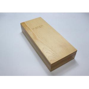 Natural Color Pine Storage Box With Lid , Clear Lacquer Wooden Tie Box