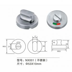 China SS 304 Door Fitting Hardware Stainless Steel Indicator Door Knob Lock Handle supplier