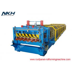 China Metal Roof Glazed Tile Roll Forming Machine , Roof Tile Manufacturing Machine supplier