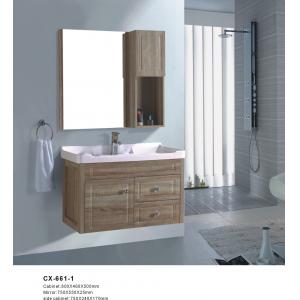 80cm Wide Bathroom Vanity With Side Cabinet , Wall Hanging Bathroom Vanity
