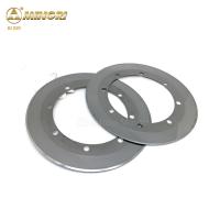 China Tungsten Carbide Disc Cutter Round Knives For Slitting Corrugated Board Blade on sale