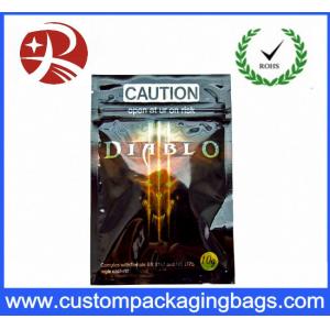 China Ddiablo Herbal Incense Plastic Ziplock Bags Reclosable Poly Bags , Black Pink supplier