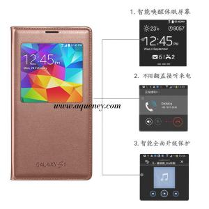 Anqueue - Folio leather case Galaxy s5 with window