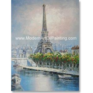 Hand Painted Paris Oil Painting Eiffel Tower ECO Solvent