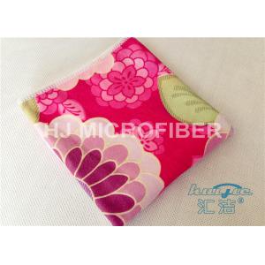 China Washing Lint Free Printed Microfiber Cloth For Cleaning , Microfiber Terry Cloth supplier