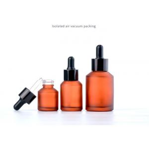 China Amber Frosted Glass Essential Oil Bottle Pump Lotion Essential Oil Dropper Bottle supplier