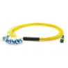 Singlemode MPO MTP Patch Cord PVC / LSZH Cable Jacket Long Life Span