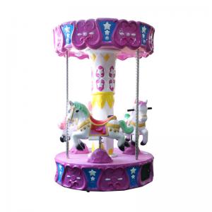 China Small 3 Seats Indoor Kids Carousel Rides For Amusement 1 Year Warranty supplier
