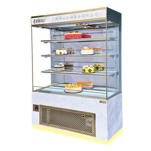 90cm-210cm Width Glass Cake Display Cabinet Air Curtain Heat Preservation