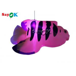 Stage Hanging Decoration 2m Inflatable Tropical Fishes With Led Lights