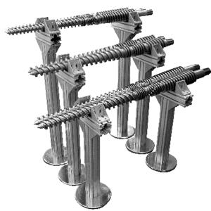 China パイププロフィールPVCのためのカスタム共旋型円形ツインスクリューバレルWpc円形ツインビメタルスクリューバレル wholesale