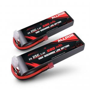 25C 2S 500mAh 7.4V High Discharge LiPo Battery Pack For Power Tools