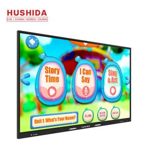 China HUSHIDA 75 Inch School Application Touch Screen free pen Monitor interactive whiteboard software supplier
