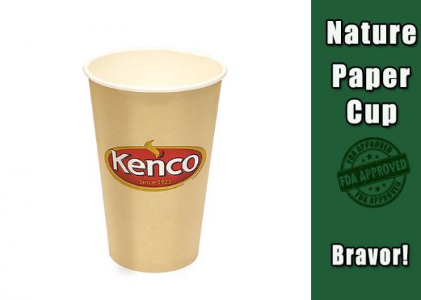 Eco Friendly 16 Oz Vending Paper Cups No Smell PE Coating Paper Material