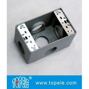Weatherproof Electrical Boxes 3 Holes / 5 Holes Single Gang Outlet Boxes Die Cast Metal