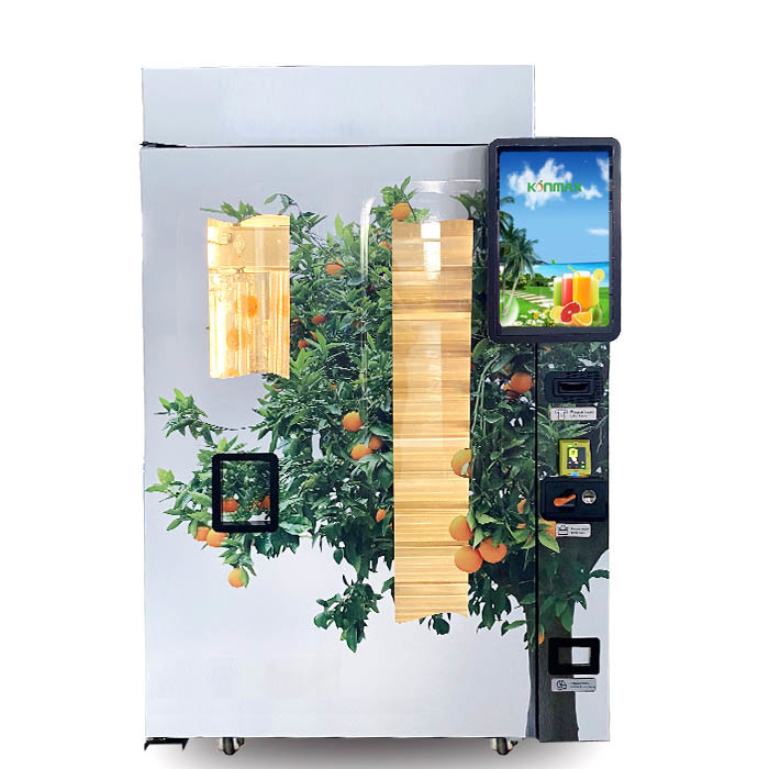 China Le réfrigérateur froid a fraîchement serré le temps orange de Juice Vending Machine Long Life supplier