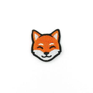 Cute Little Fox Animal Iron On Patches Merrow Border Embroidered Badge Patch