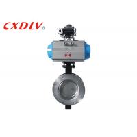 China High Performance Pneumatic Operated Butterfly Valve with Limit Switch Indicator on sale