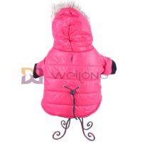 China Wadding Snaps Filling Opening Fur Hood Pet Clothing Hoodie Polyester dog outerwear on sale