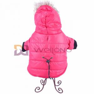 Wadding Snaps Filling Opening Fur Hood Pet Clothing Hoodie Polyester dog outerwear
