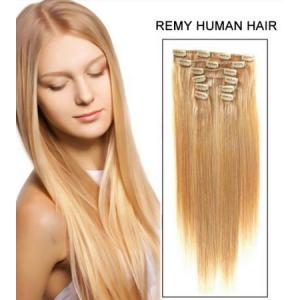 China Beauty Dream Girl Light Brown Hair Extensions Clip In Virgin Hair supplier