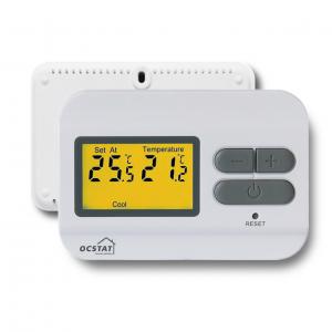 China 230V Omron Relay Universal Wired Room Thermostat With Push Buttons supplier