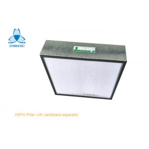 China Metal Frame HEPA Filter With Paper Separator For Clean Room Air Shower , Air Handling Unit supplier