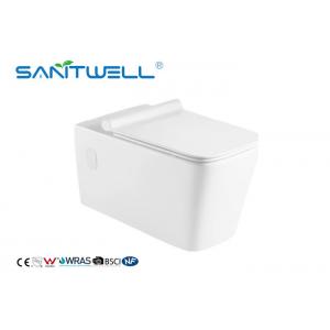 China White Color Wall Mounted WC Wall Hung Toilet Sewage Smooth 585 * 360 * 360mm supplier