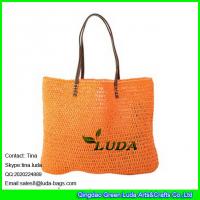 LUDA summer fashion 2015 straw bag yellow paper straw crochet bag