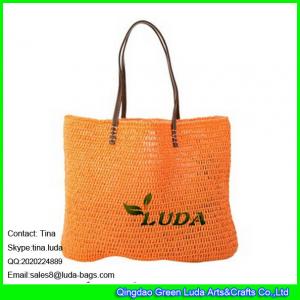 China LUDA summer fashion 2015 straw bag yellow paper straw crochet bag supplier