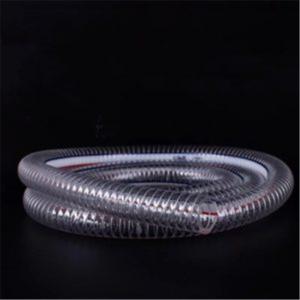China Transparent water pump pvc steel wire reinforced suction hose supplier