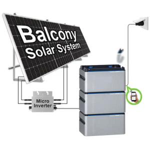 400W Balcony Solar Photovoltaic Panels On Grid Systems For Residential