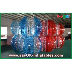 Inflatable Garden Games Red And Blue PVC / TPU Bumper Ball Bubble Football For Adult / Children Playing