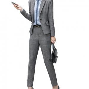 Fashion Slim Striped Suit for Women Autumn Office Lady Business Blazer Coat Plus Size Jacket