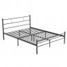 China Elegant Metal Double Bed Smooth Finish Edges Powder Coating Design wholesale